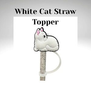 Cat-Themed Cute Straw Cover Cap, Stanley Cup Accessories